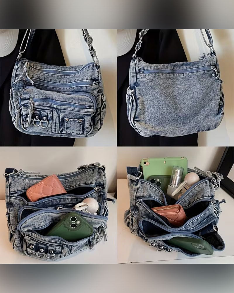 Trendy retro crossbody bag