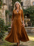 María | Vestido Largo de Terciopelo Atemporal - Lara Martos