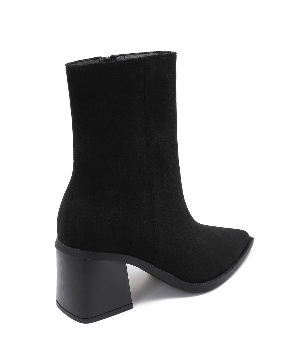 Nela | Botines de Tacón Medio Negros