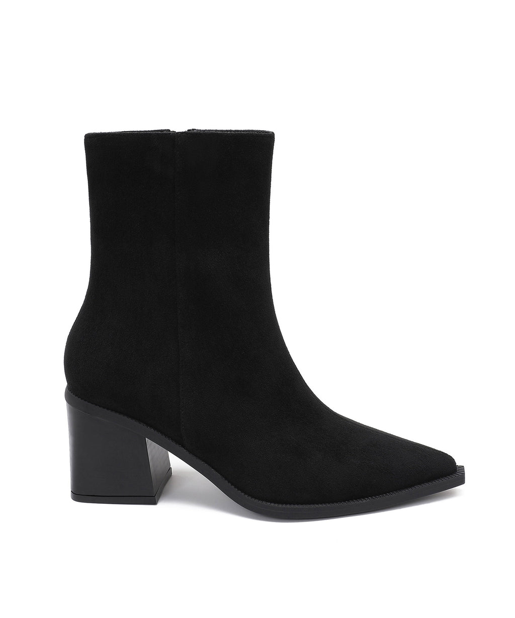 Nela | Botines de Tacón Medio Negros