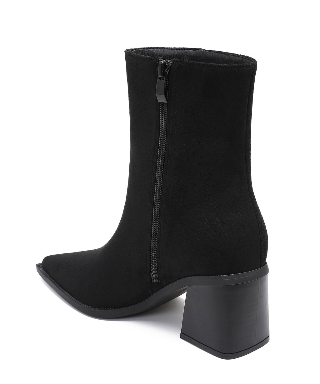 Nela | Botines de Tacón Medio Negros