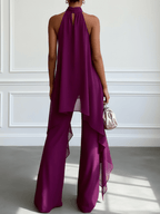 Georgina | Conjunto de Top Halter y Pantalón Fluido