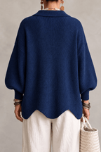 Victoria | Cárdigan oversized con grandes botones dorados - Vera Serrat
