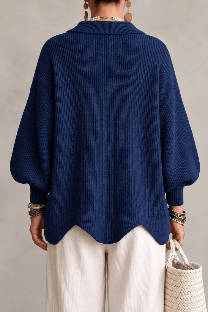 Victoria | Cárdigan Oversize con Grandes Botones Dorados